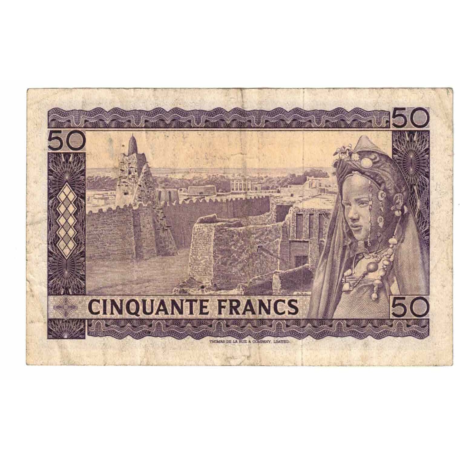 Banknote, Mali, 50 Francs, 1960, 1960-09-22, KM:6a, EF(40-45)