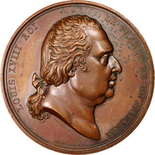 FRANCE, Shipping, Louis XVIII, Medal, 1821, AU(50-53), Gayrard, Bronze, 67,...