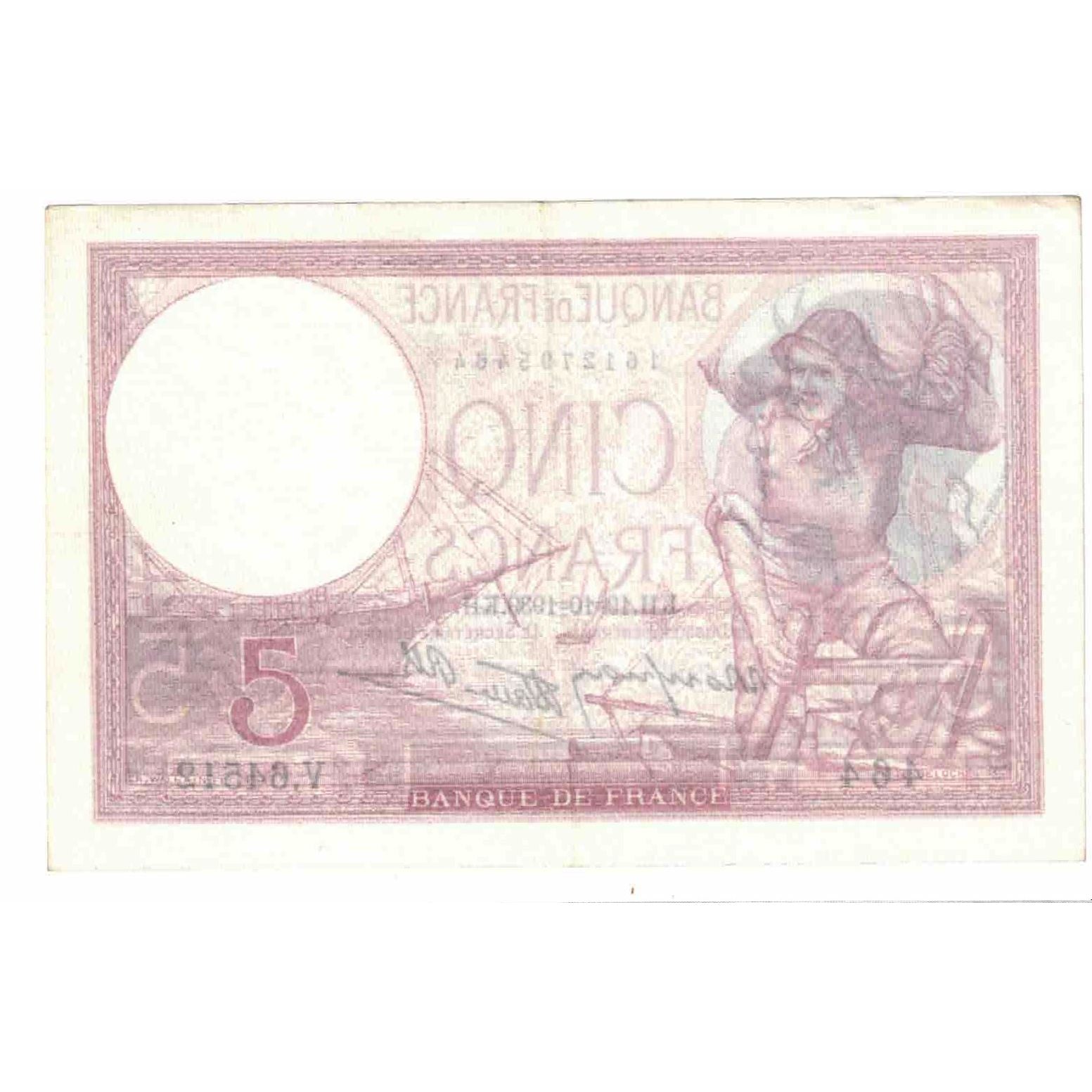 Francja, 25 Francs, Violet, 1939, V.64512, AU(55-58), Fayette:4.12, KM:A83a
