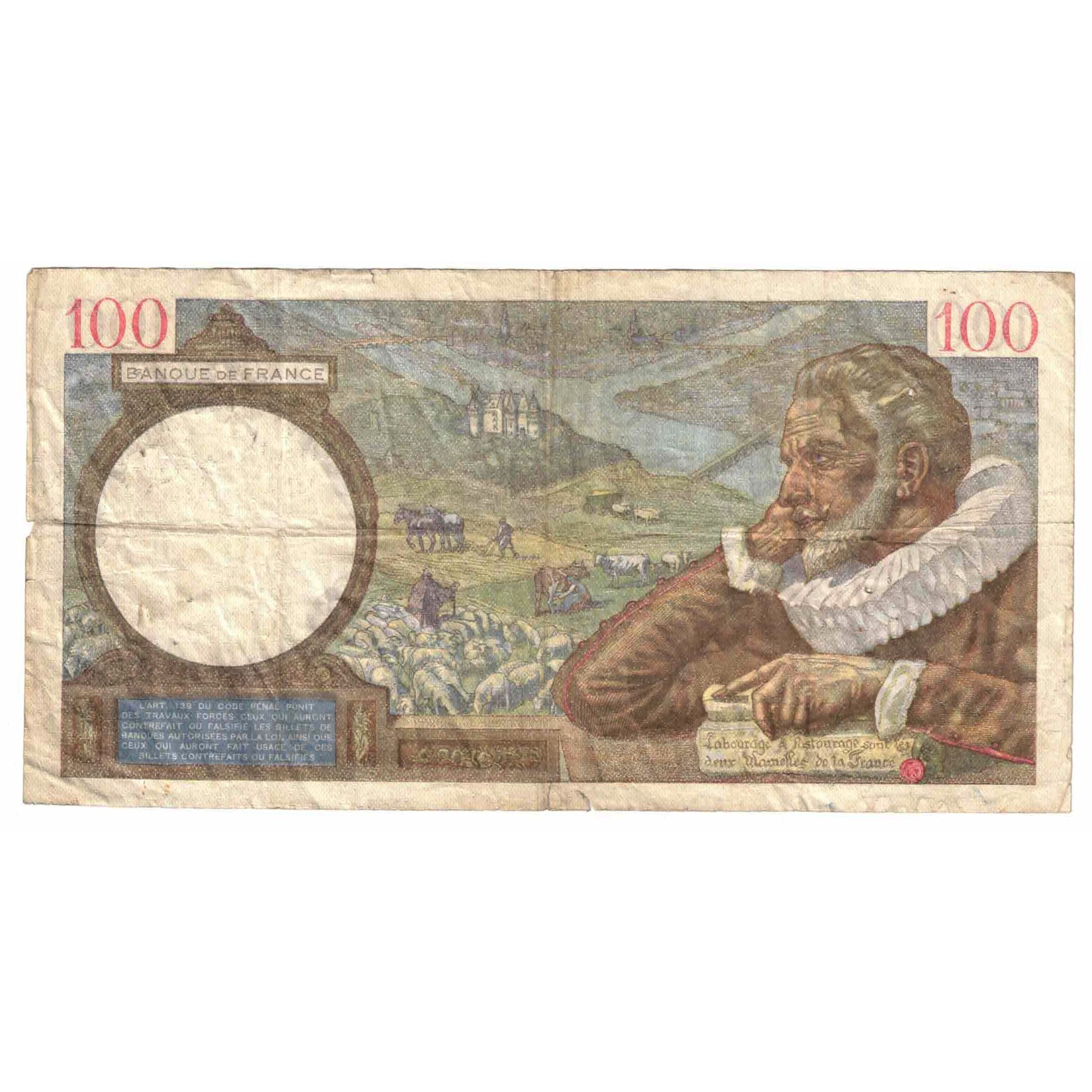 Frankreich, 100 Francs, Sully, 1941, K.22102, SGE, Fayette:26.53, KM:94