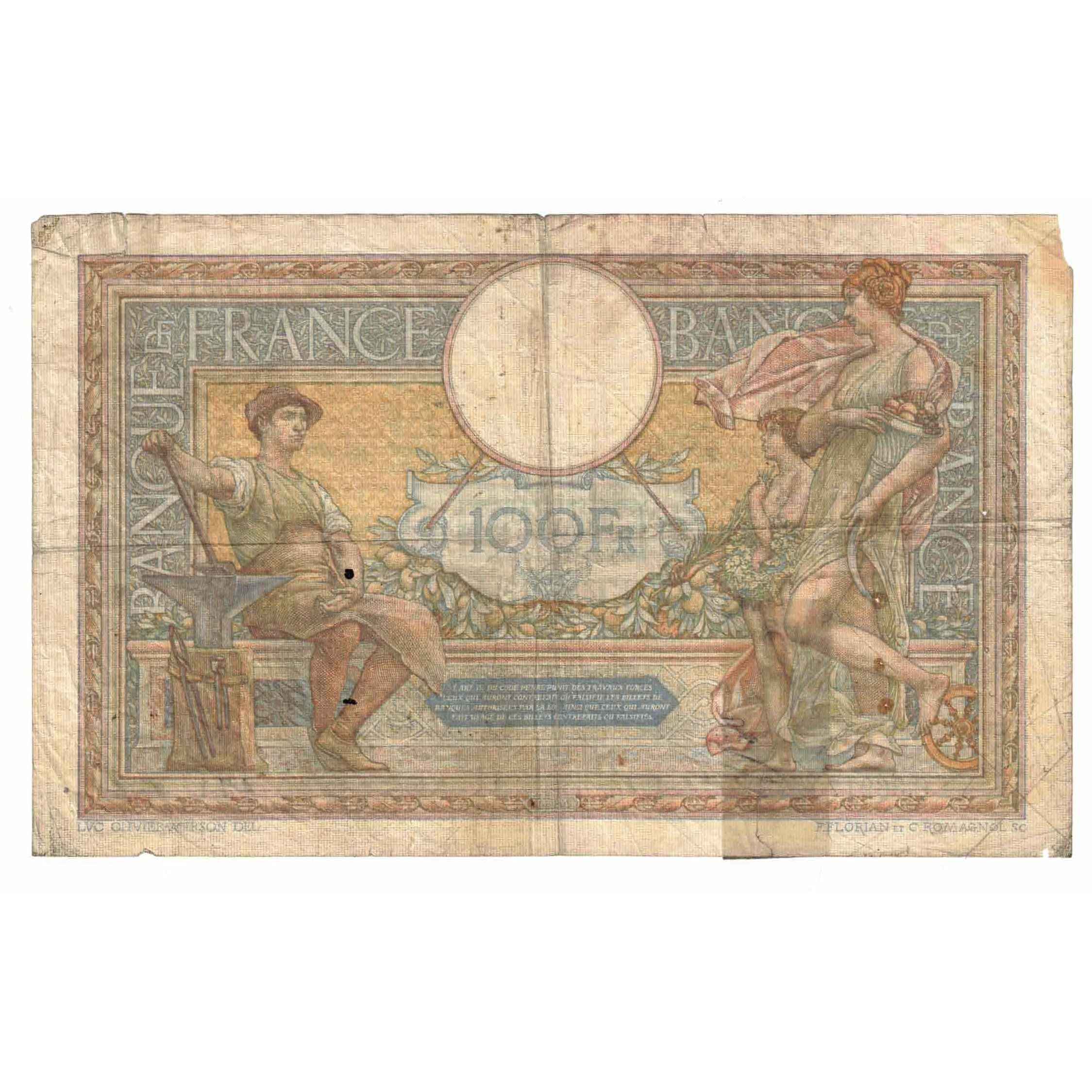 Francia, 100 Francs, Luc Olivier Merson, 1932, C.36917, MC, Fayette:24.11