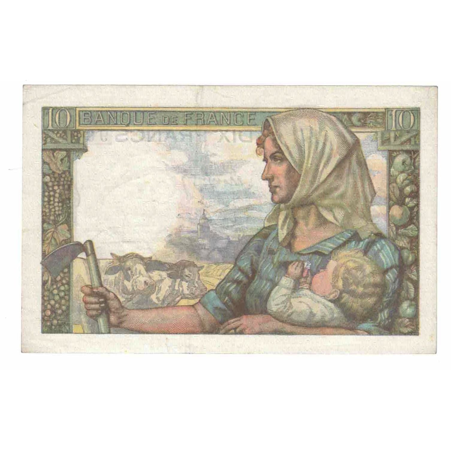 Francia, 10 Francs, Mineur, 1943, B.45, EBC, Fayette:8.8, KM:99e