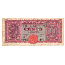 Banknote, Italy, 100 Lire, Undated (1944), 1944-12-10, KM:75a, VG(8-10)
