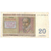 Billete, 20 Francs, 1956, Bélgica, 1956-04-03, KM:132b, EBC