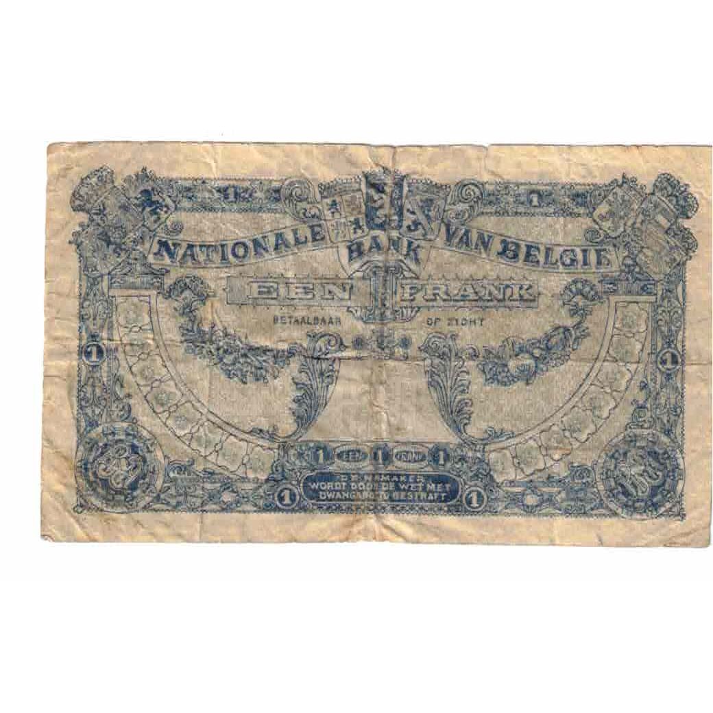 Banknote, Belgium, 1 Franc, 1920, 1920-12-20, KM:92, VF(20-25)