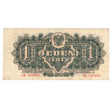 Banknote, Poland, 1 Zloty, 1944, KM:105a, AU(55-58)