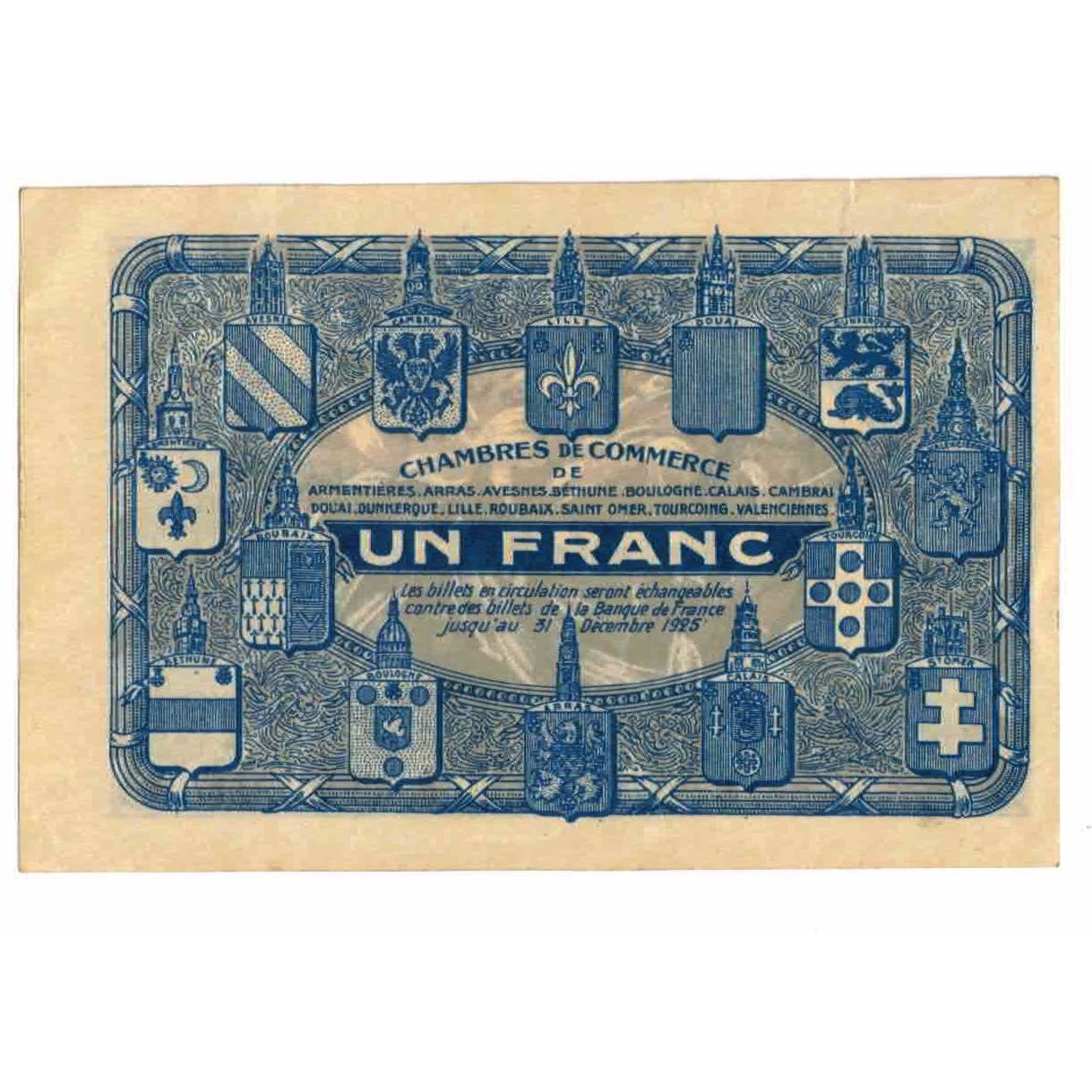 France, NORD-PAS DE CALAIS, 1 Franc, UNC(63), Pirot:94-5