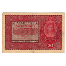 Banknote, Poland, 20 Marek, 1919, 1919-08-23, KM:26, EF(40-45)