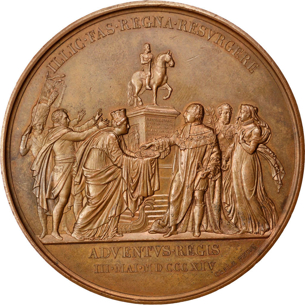 Louis XVIII, Médaille, Entrée de Louis XVIII à Paris