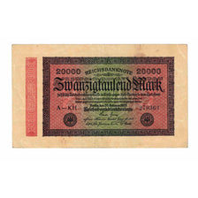 Geldschein, Deutschland, 20,000 Mark, 1923, 1923-07-01, KM:85b, VZ