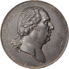 France, Medal, First Restoration, Politics, Society, War, 1814, Galle, TTB+, Tin