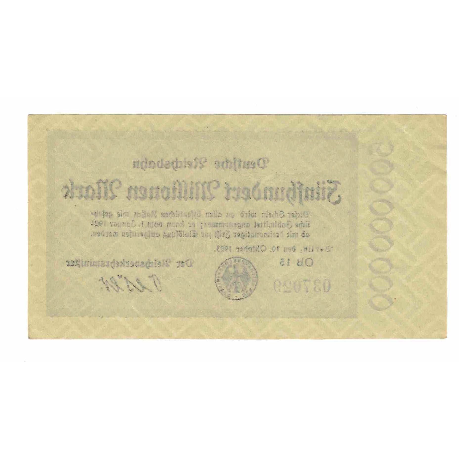 Banknot, Niemcy, 500 Millionen Mark, 1923, 1923-10-10, KM:S1019, UNC(65-70)