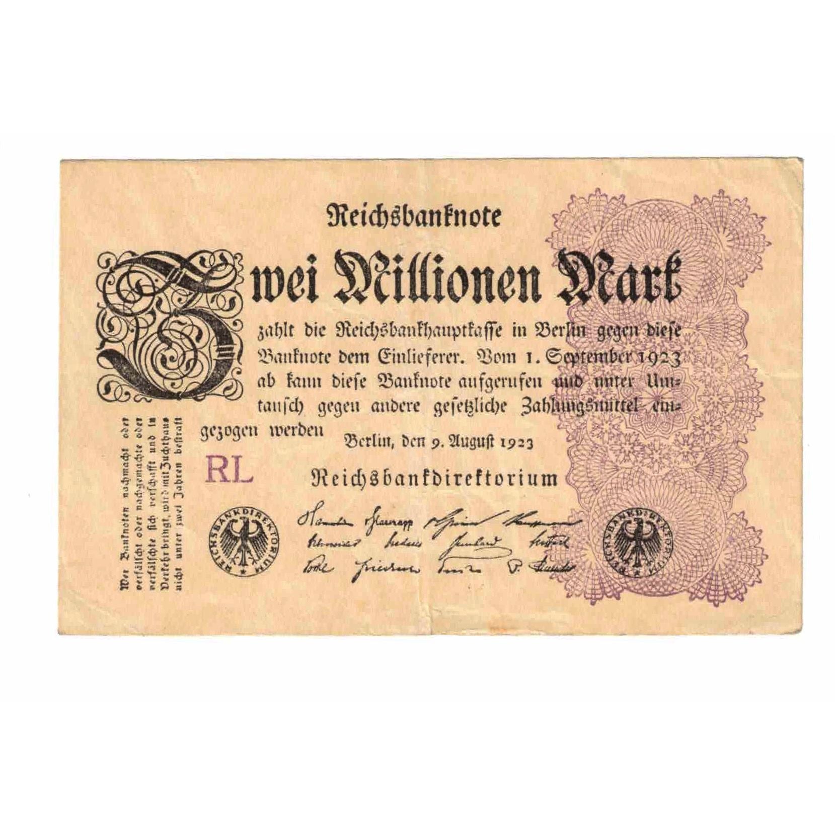 Billet, Allemagne, 2 Millionen Mark, 1923, 1923-08-09, KM:104a, SUP