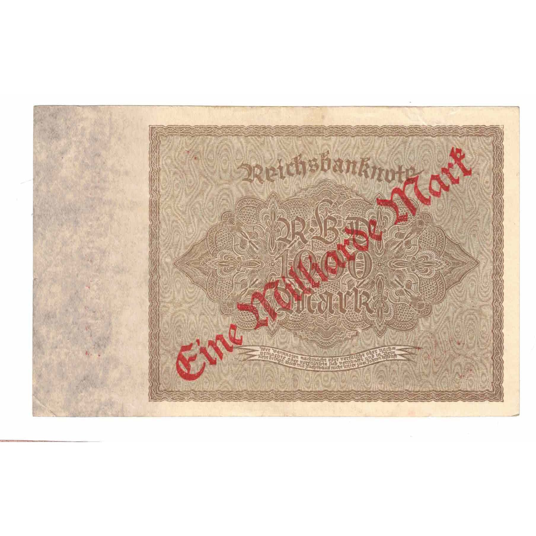 Banknote, Germany, 1 Milliarde Mark on 1000 Mark, 1922, 1922-12-15, KM:113a