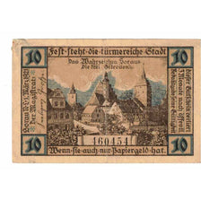 Billet, Allemagne, Sorau, 10 Pfennig, château, 1921, 1921-03-01, TB