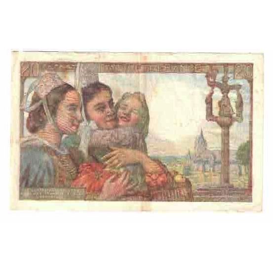 Frankreich, 20 Francs, Pêcheur, 1948, G.175, SS, Fayette:13.12, KM:100c