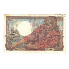 France, 20 Francs, Pêcheur, 1948, V.188, EF(40-45), Fayette:13.13, KM:100c