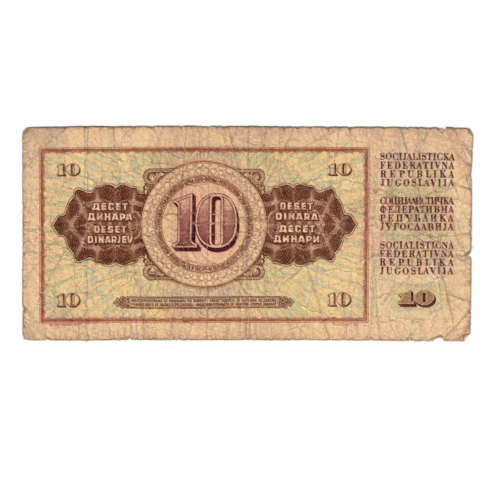 Banknote, Yugoslavia, 10 Dinara, 1981, 1981-11-04, KM:87b, AG(1-3)