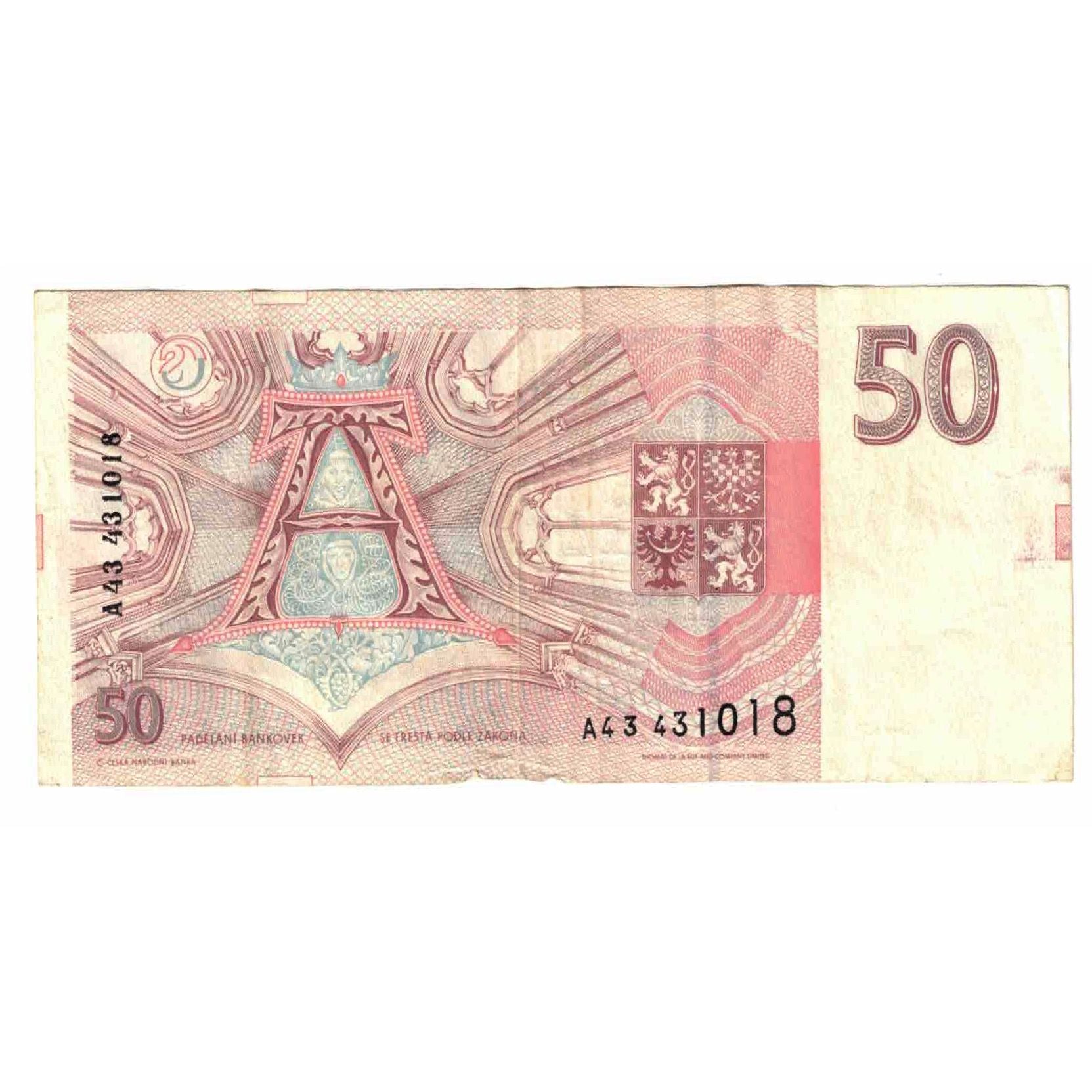 Banconote, Repubblica Ceca, 50 Korun, 1993, KM:4a, BB