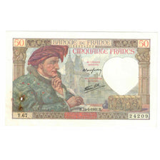 Francia, 50 Francs, Jacques Coeur, 1941, T.67, MBC, Fayette:19.9, KM:93