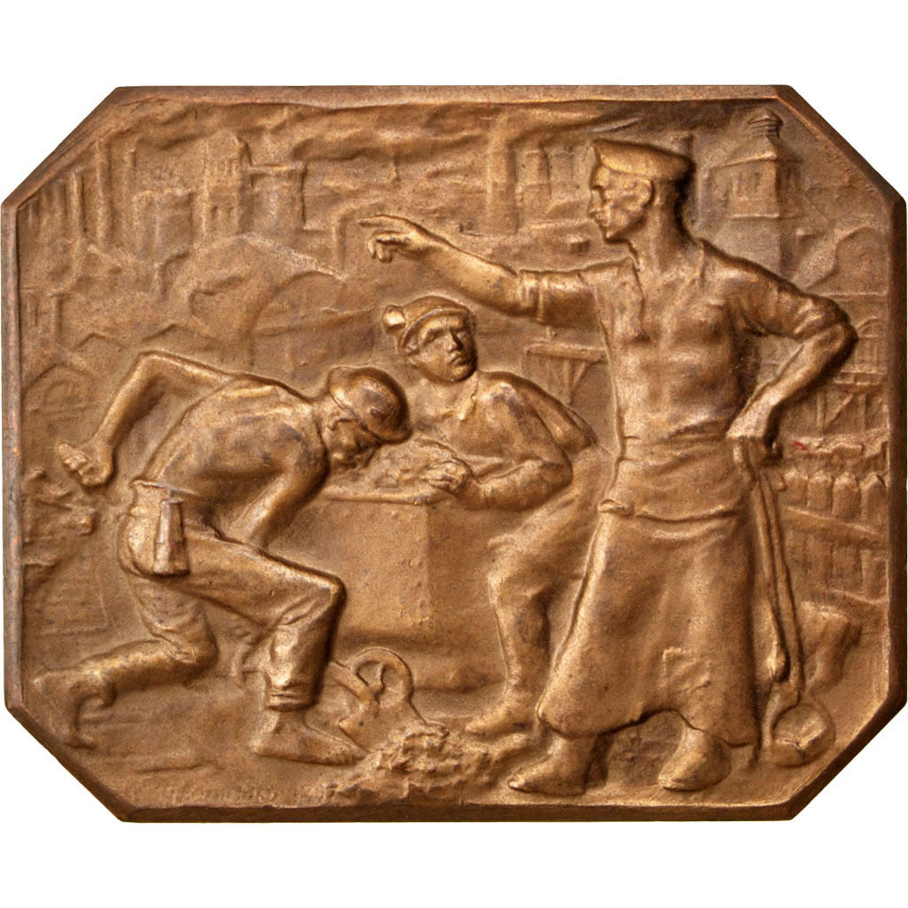 Francja, Medal, Trzecia Republika Francuska, Biznes i przemysł, AU(55-58)