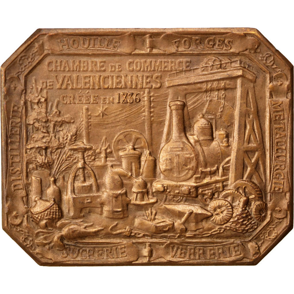 Francja, Medal, Trzecia Republika Francuska, Biznes i przemysł, AU(55-58)