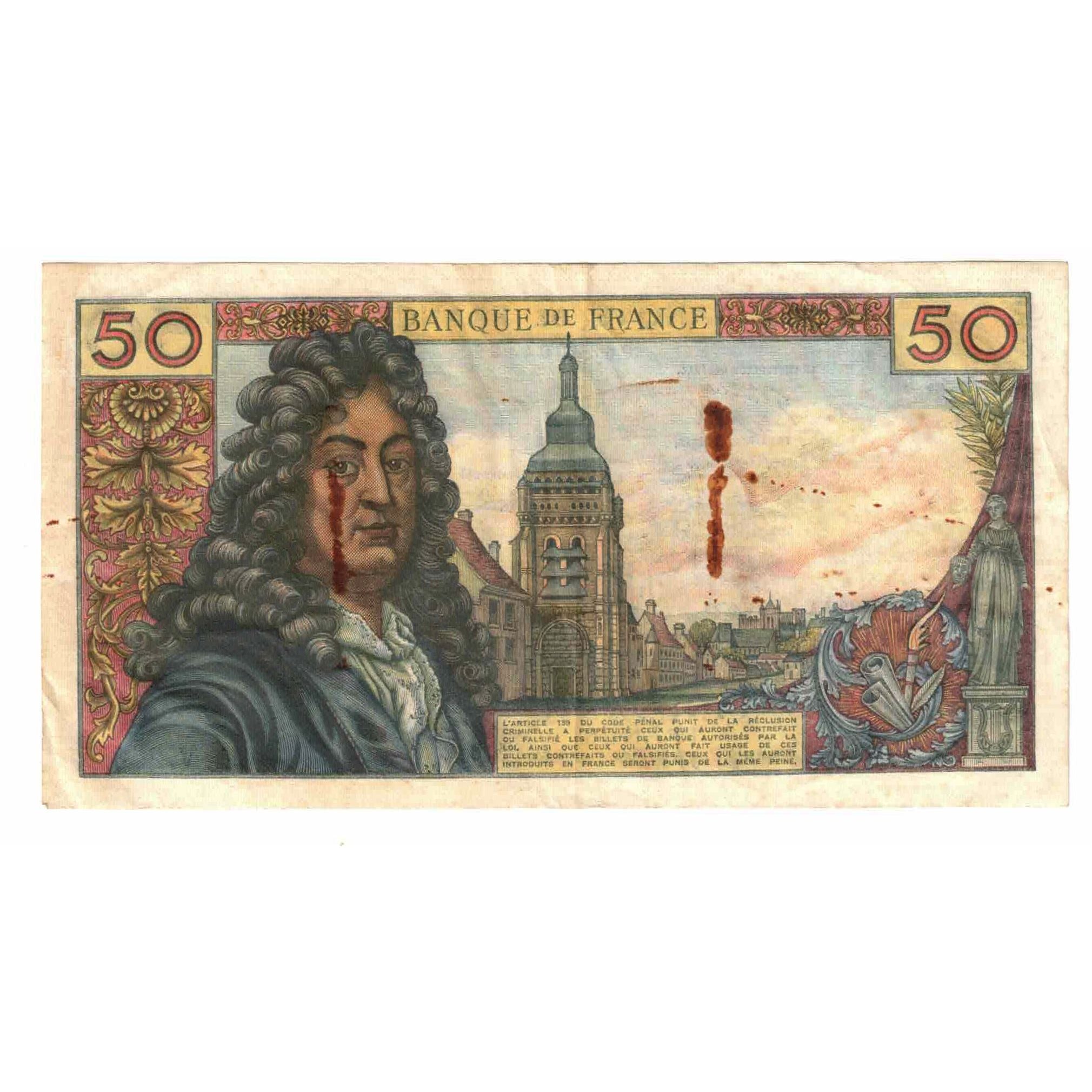 France, 50 Francs, Racine, 1974, V.253, TTB, Fayette:64.28, KM:148d