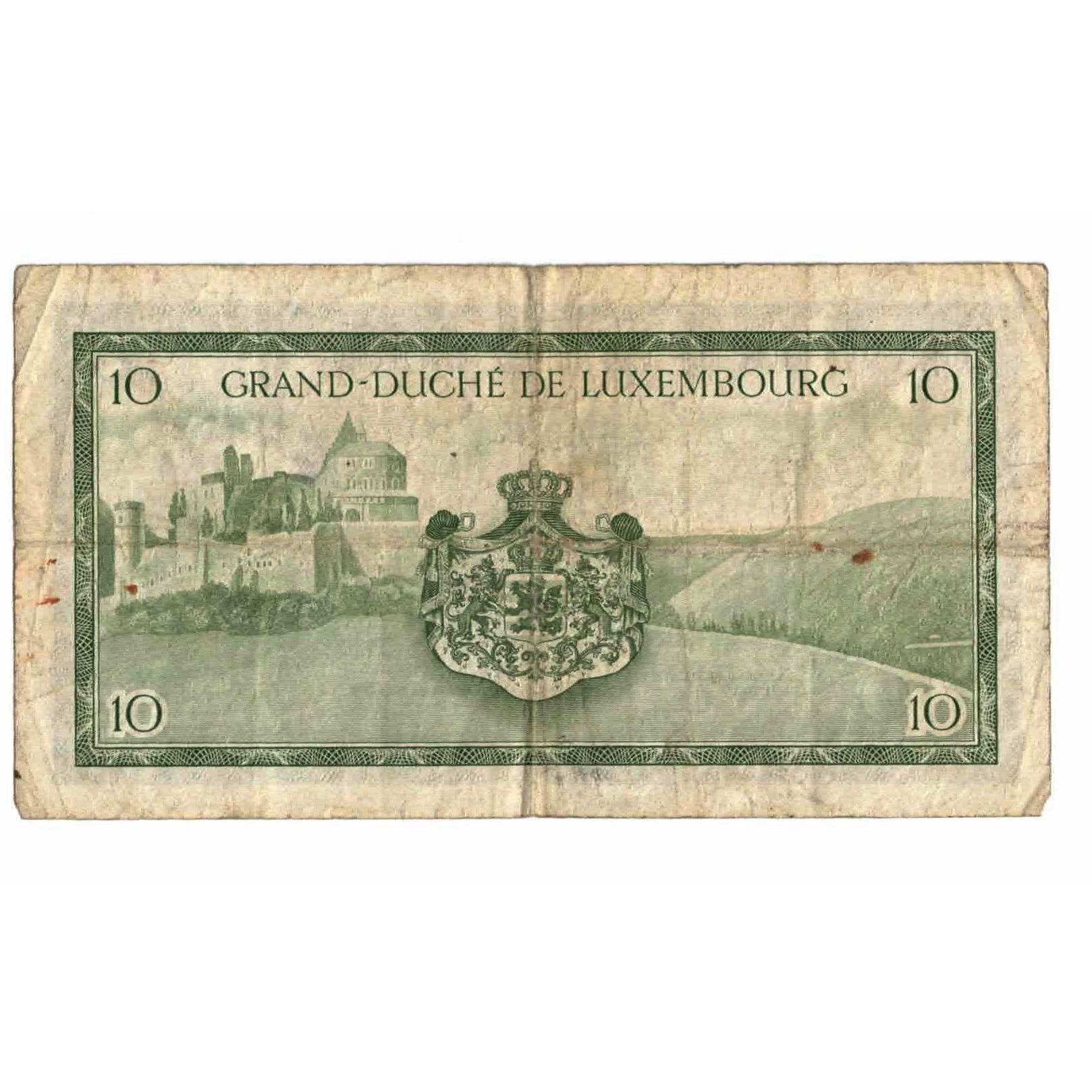 Banknote, Luxembourg, 10 Francs, KM:48a, EF(40-45)