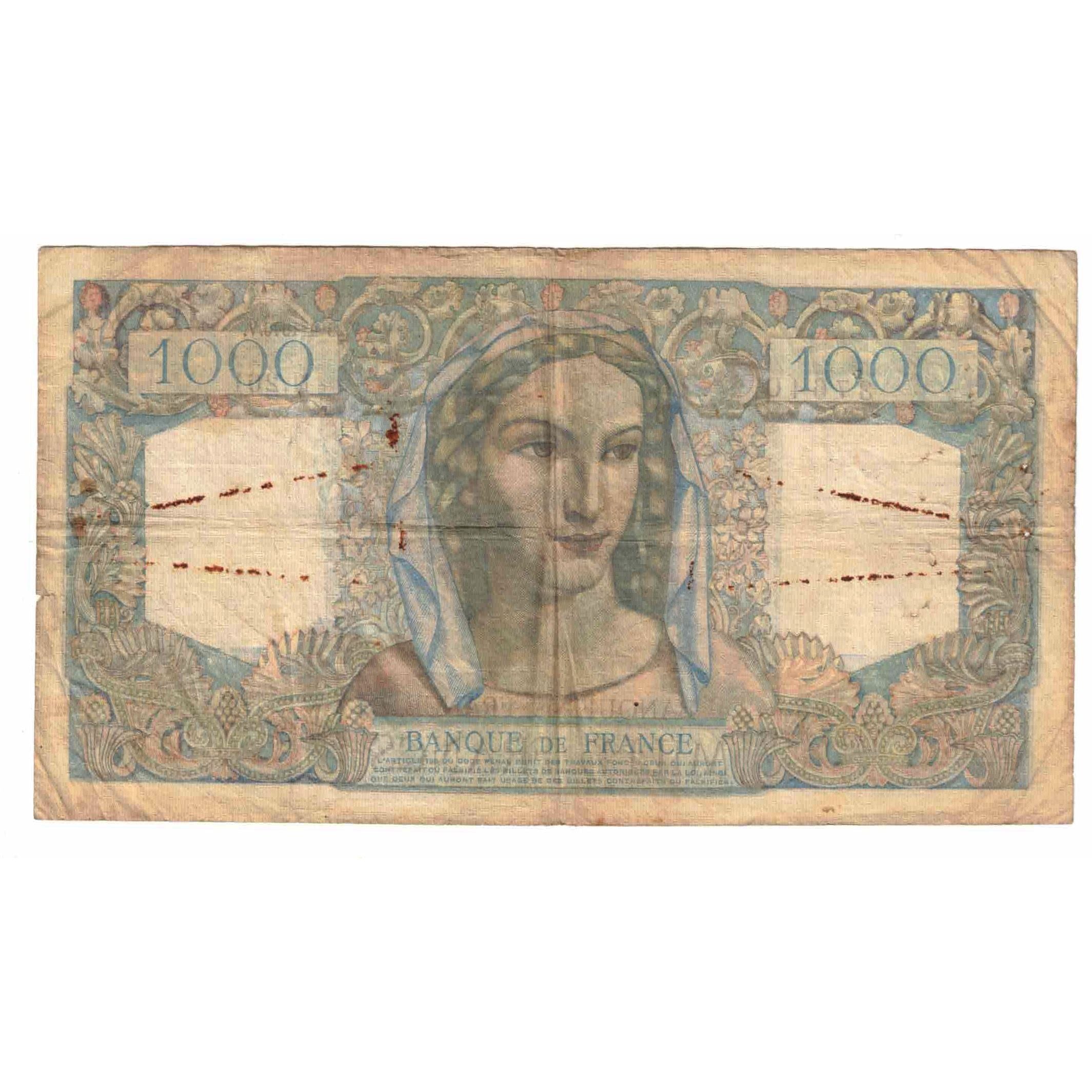 Francia, 1000 Francs, Minerve et Hercule, 1946, N.261, MB+, Fayette:41.13