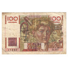Francia, 100 Francs, Jeune Paysan, 1949, B.337, BB, Fayette:28.24, KM:128b