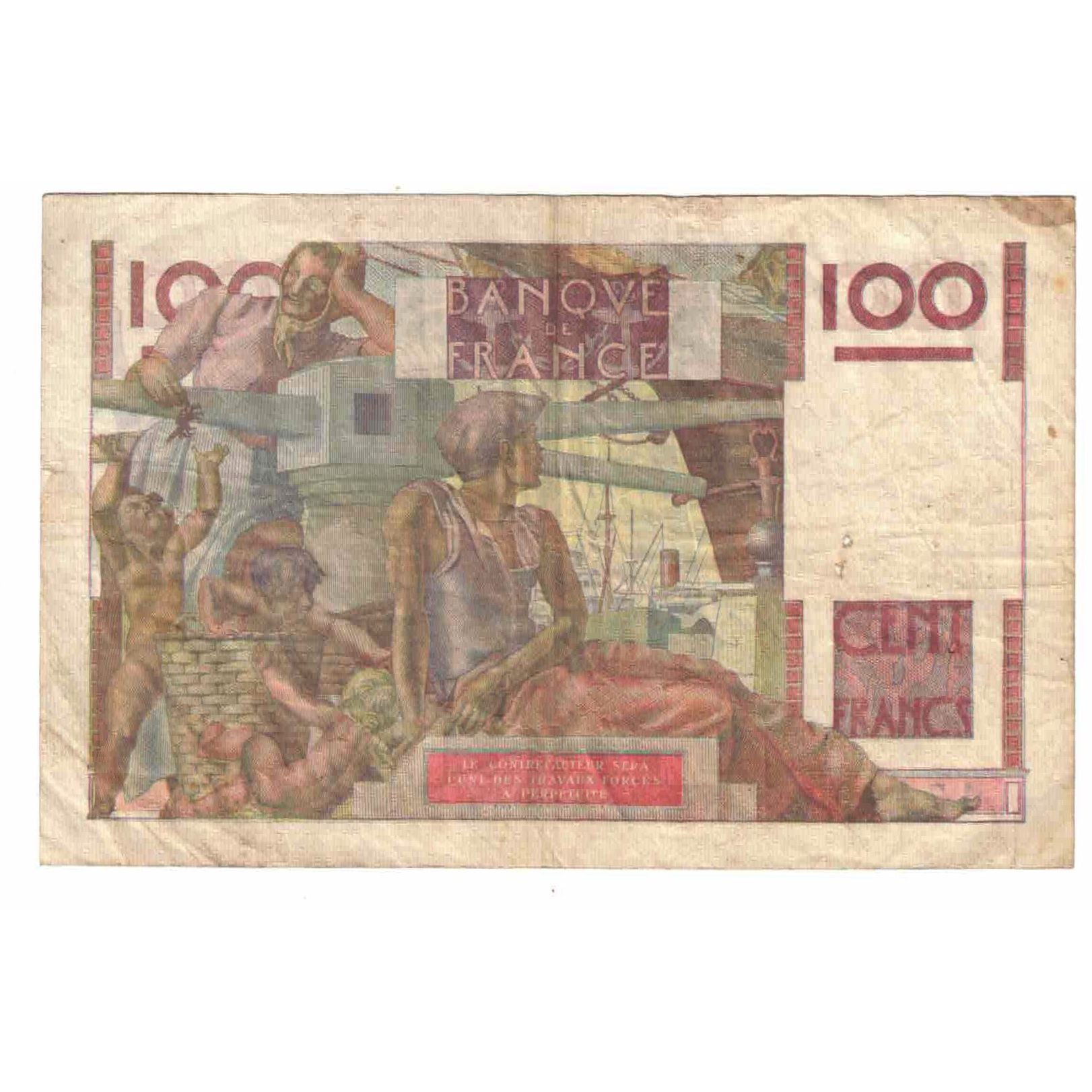 Francia, 100 Francs, Jeune Paysan, 1949, B.337, BB, Fayette:28.24, KM:128b