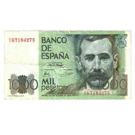 Biljet, Spanje, 1000 Pesetas, 1979, 1979-10-23, KM:158, SUP