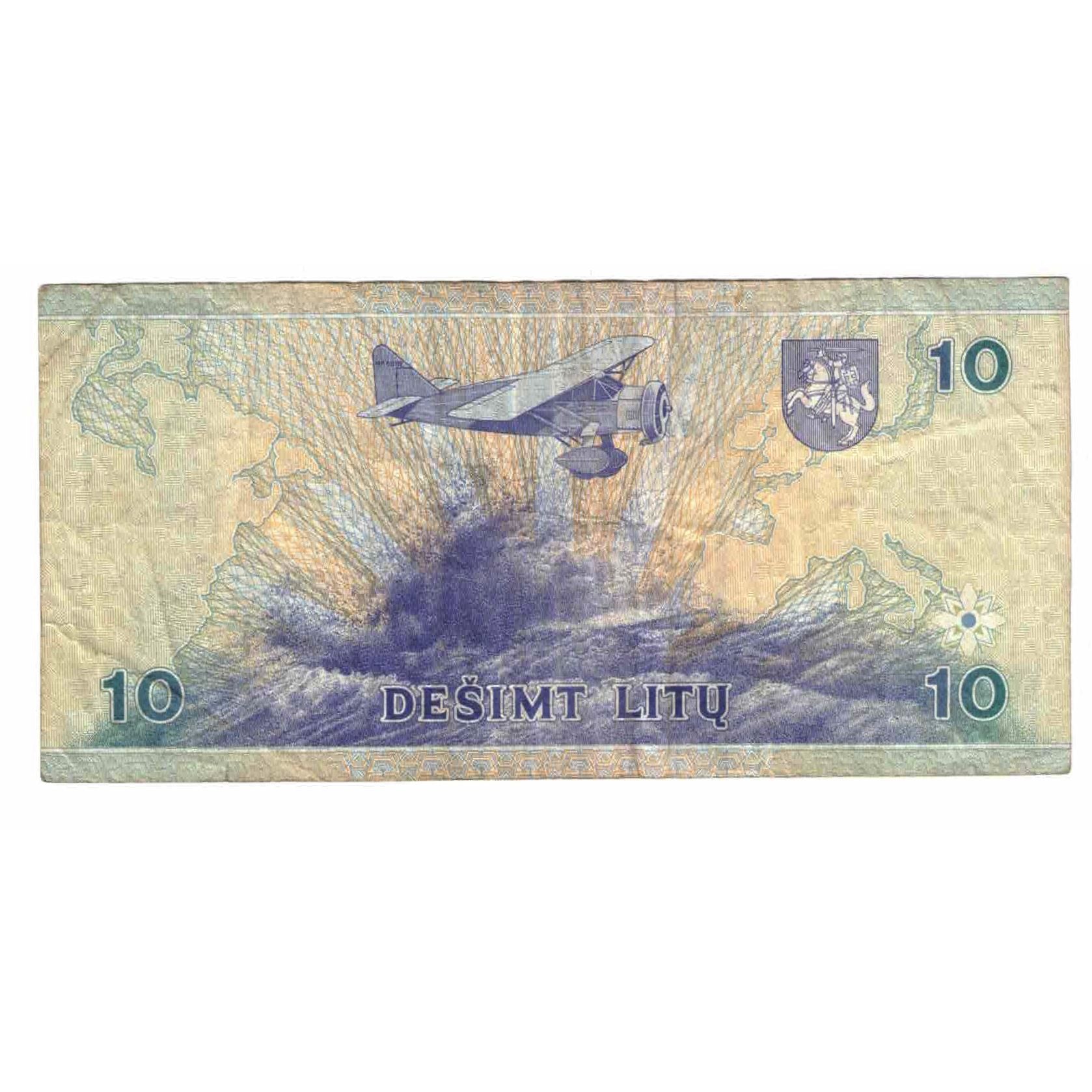Nota, Lituânia, 10 Litu, 1997, Undated (1997), KM:59, EF(40-45)