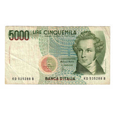 Biljet, Italië, 5000 Lire, D.1985, KM:111b, TTB