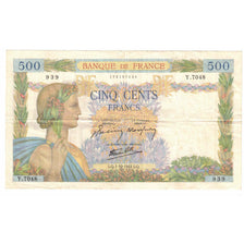 Francia, 500 Francs, La Paix, 1942, Y.7048, BB, Fayette:32.41, KM:95b