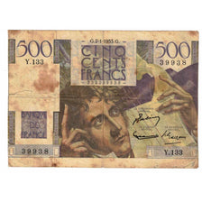 Francja, 500 Francs, Chateaubriand, 1953, Y.133, VG(8-10), Fayette:34.11