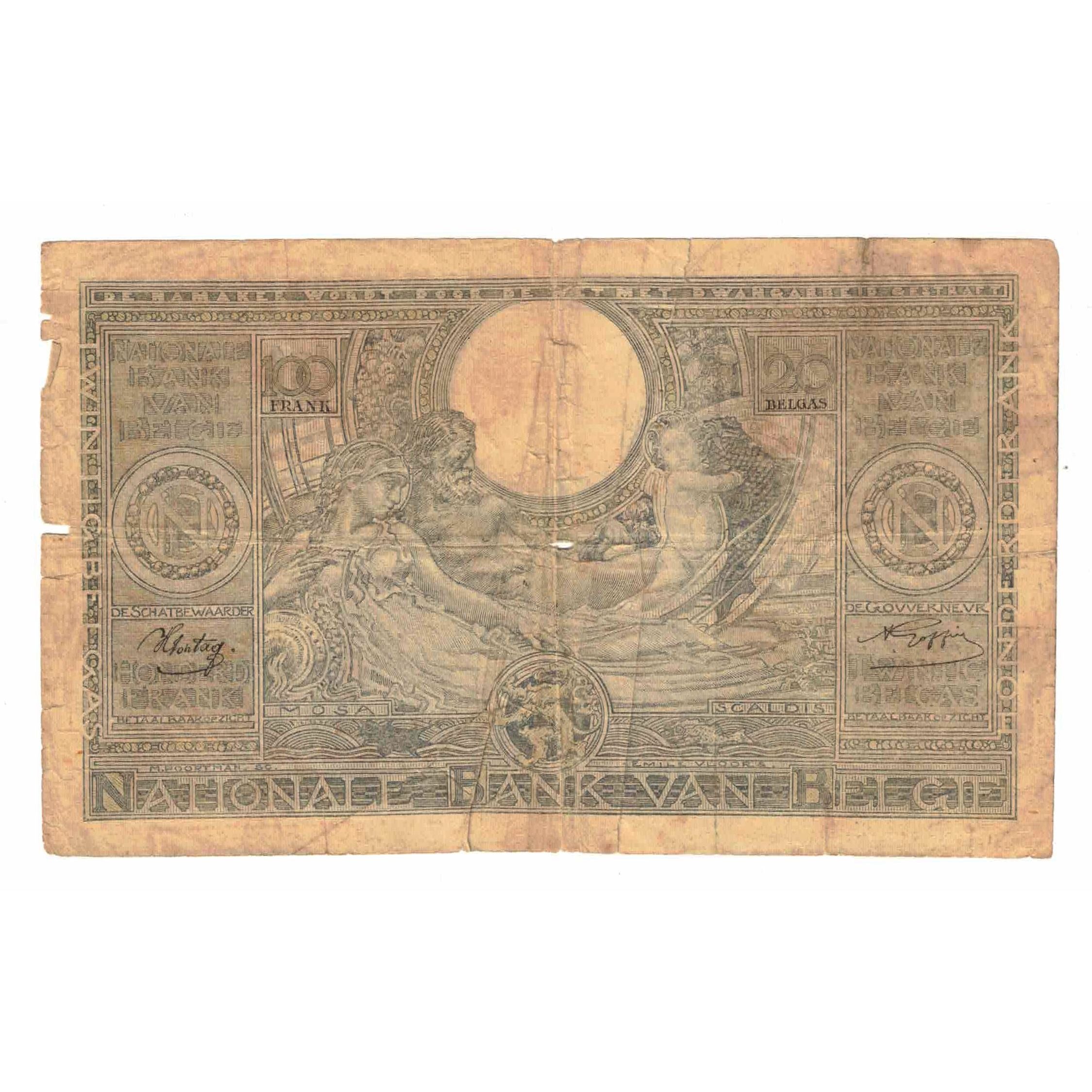 Billet, Belgique, 100 Francs-20 Belgas, 1942, 1942-11-12, KM:107, B
