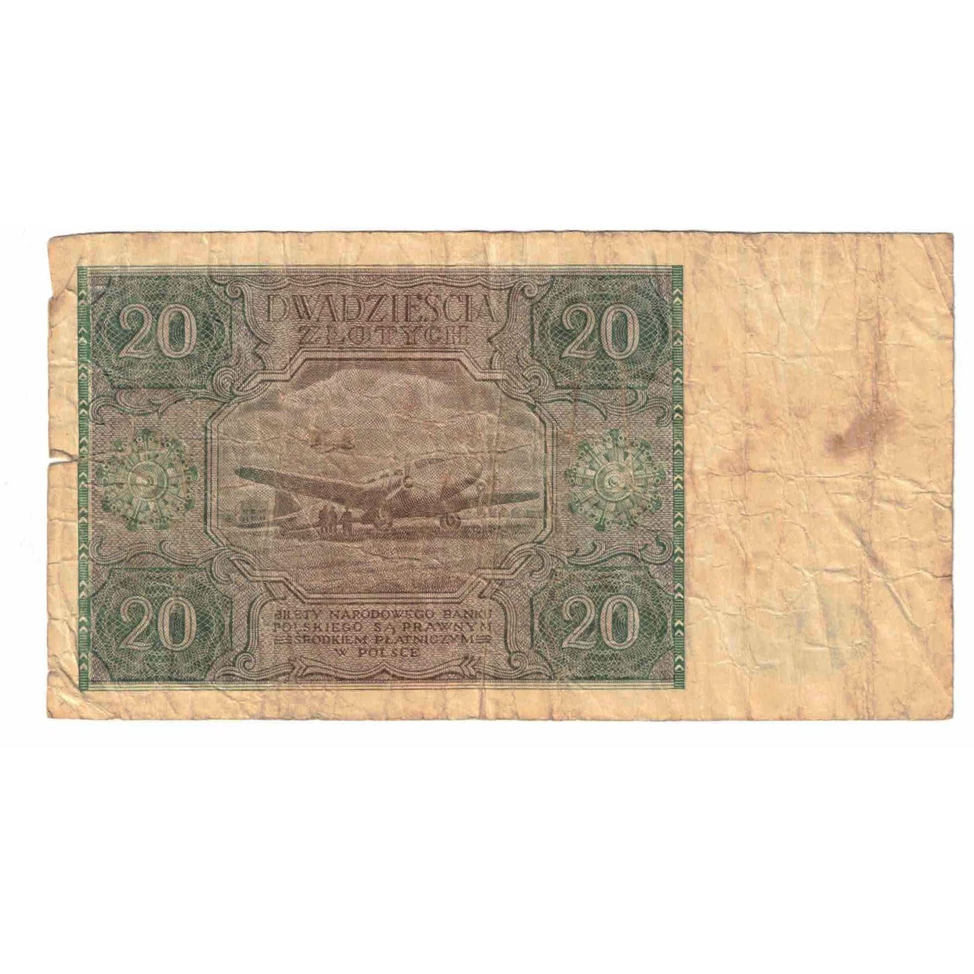 Banknote, Poland, 20 Zlotych, 1946, 1946-05-15, KM:127, VG(8-10)