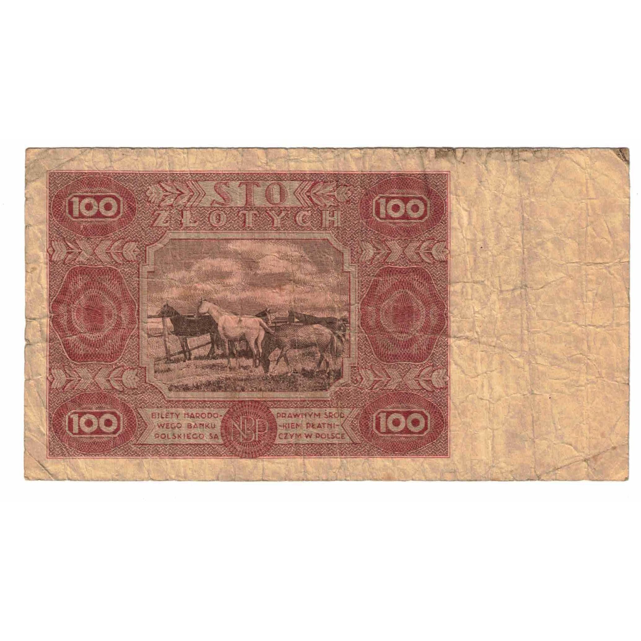 Geldschein, Polen, 100 Zlotych, 1947, 1947-07-15, KM:131a, SGE+