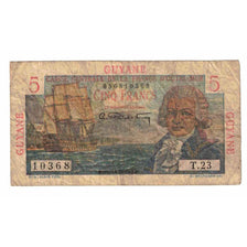 Banconote, Guinea francese, 5 Francs, KM:19a, MB