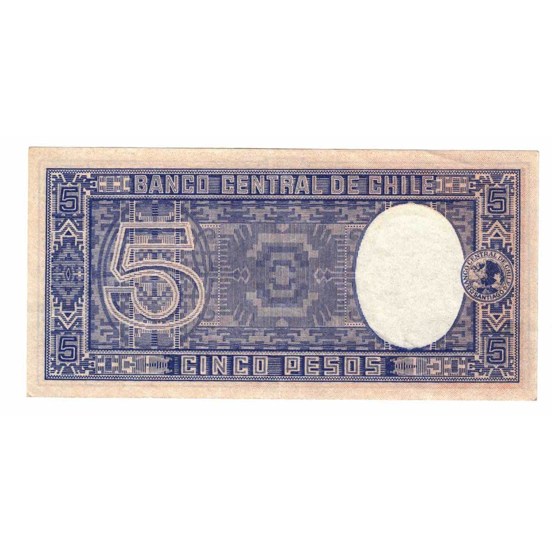 Geldschein, Chile, 5 Pesos = 1/2 Condor, KM:119, UNZ-