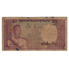 Banknote, Lao, 50 Kip, Undated (1962), KM:12a, VF(20-25)