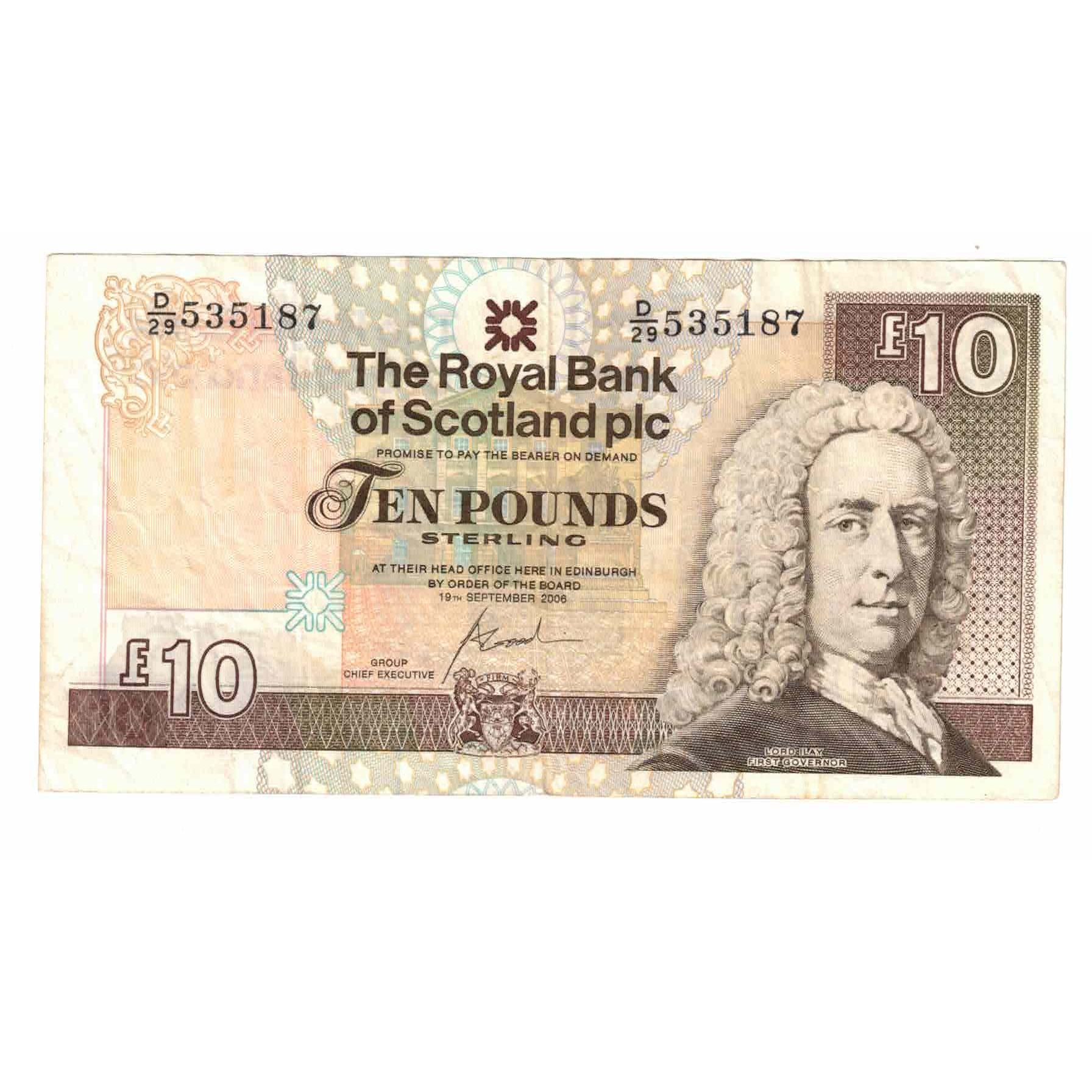Banknote, Scotland, 10 Pounds, 2006, 2006-09-19, KM:353b, AU(55-58)