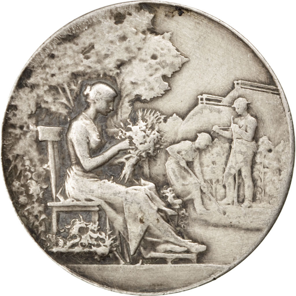 France, Medal, French Third Republic, Flora, Vernon, AU(50-53), Silver