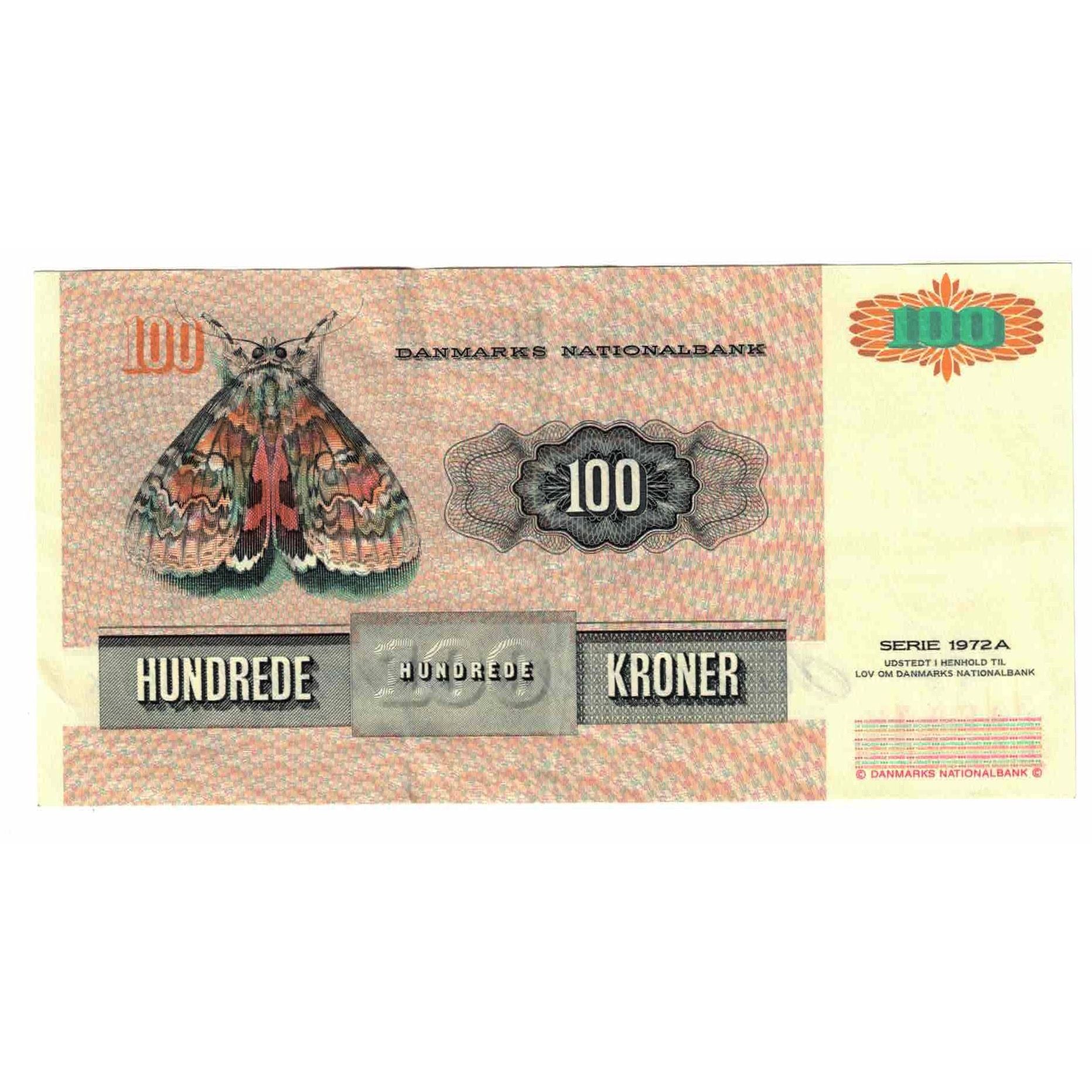 Banknote, Denmark, 100 Kroner, 1972, Undated (1972), KM:51a, EF(40-45)