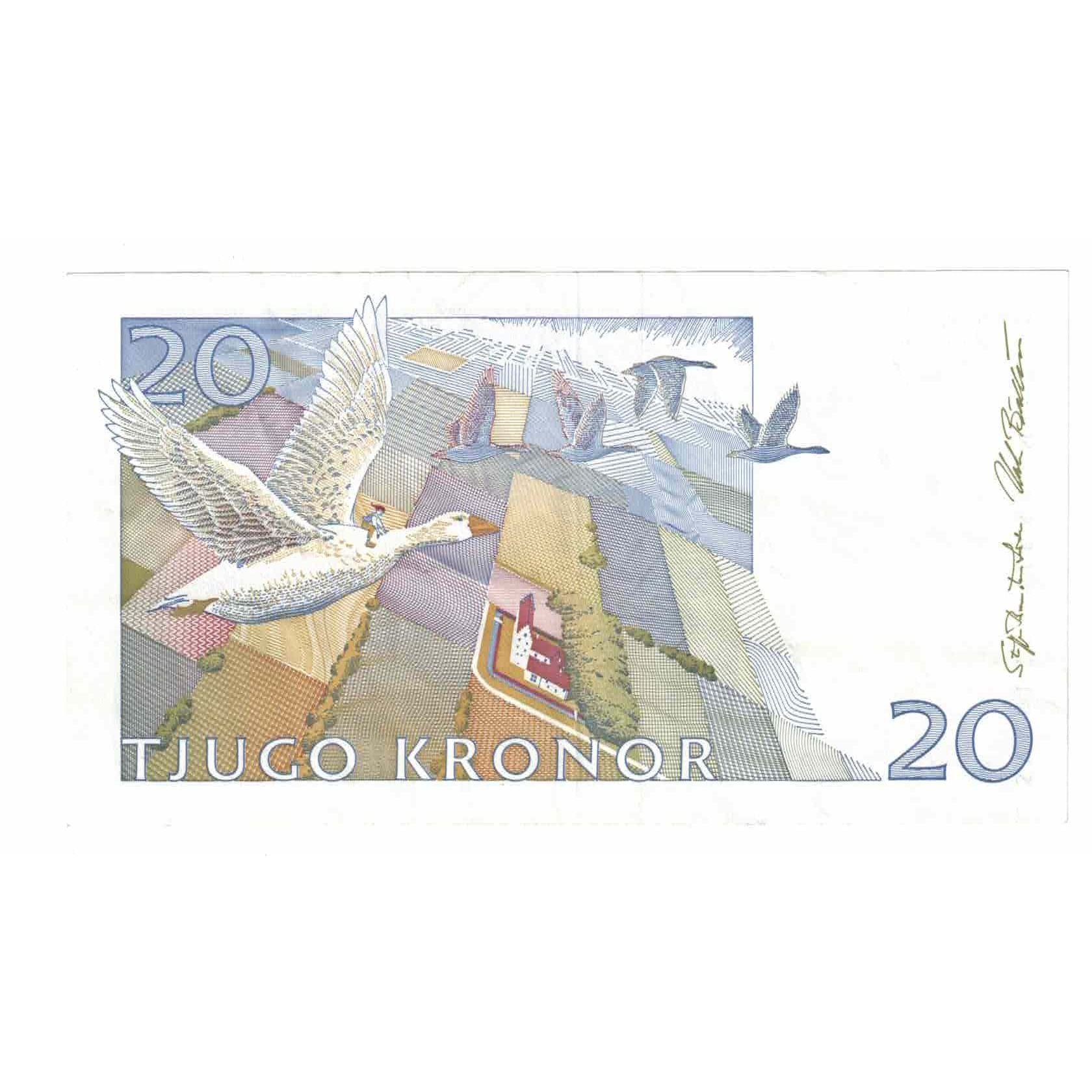 Banknote, Sweden, 20 Kronor, 1991, KM:61a, AU(55-58)