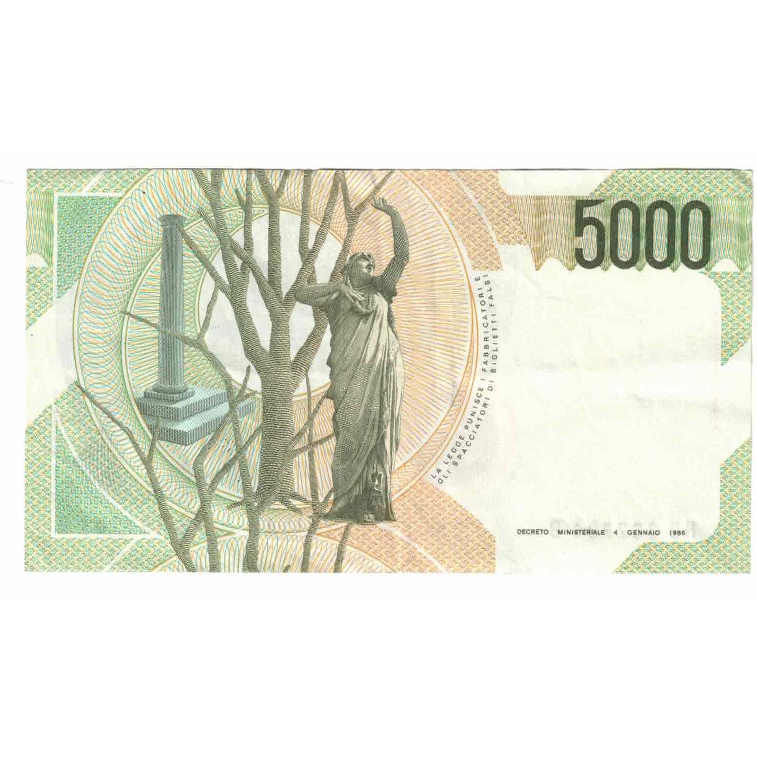 Banconote, Italia, 5000 Lire, 1985, 1985-01-04, KM:111b, SPL-