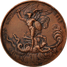 France, Medal, Louis XVIII, Politics, Society, War, 1820, Gayrard, TTB, Bronze