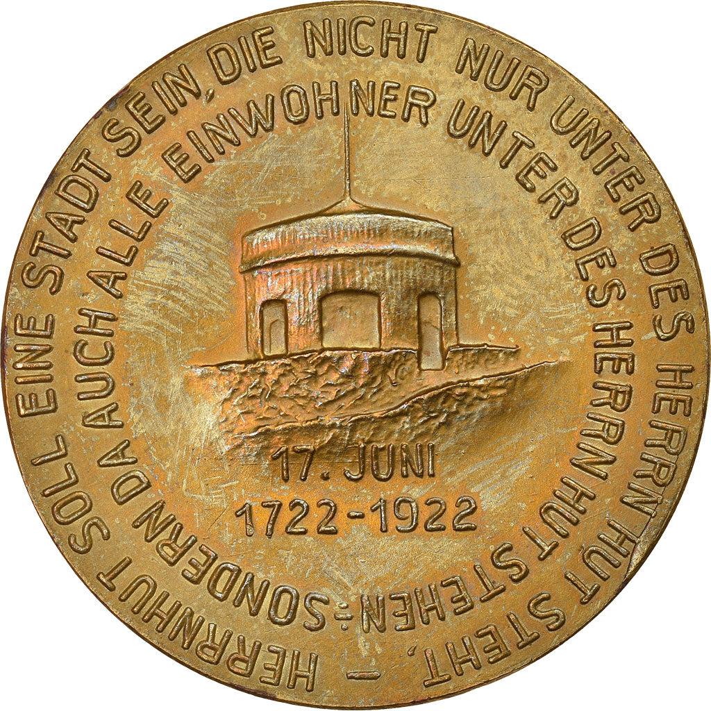 Germany, Medal, Nikolaus Ludwig von Zinzendorf, Religions & beliefs, 1922