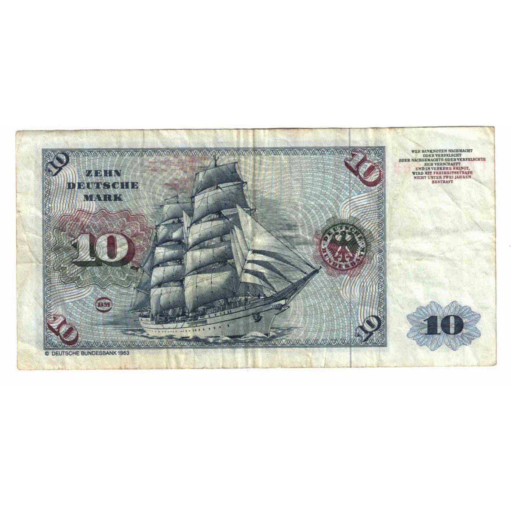 Banknote, GERMANY - FEDERAL REPUBLIC, 10 Deutsche Mark, 1980, 1980-01-02